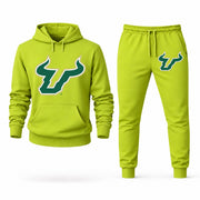 Men's South Florida Hoodie Joggers Set - Lime Green digital placement mockup