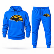 Men's Southern Miss Hoodie Joggers Set - Azure digital placement mockup