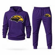 Men's Southern Miss Hoodie Joggers Set - Purple digital placement mockup