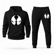 Men's Spawn Hoodie Joggers Set - Black digital placement mockup
