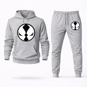 Men's Spawn Hoodie Joggers Set - Grey digital placement mockup