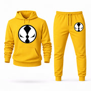 Men's Spawn Hoodie Joggers Set - Yellow digital placement mockup