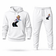 Men's Spider-Gwen Hoodie Joggers Set - White digital placement mockup