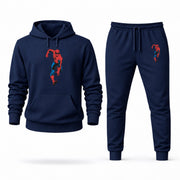 Men's Spider-Man Hoodie Joggers Set - Navy digital placement mockup