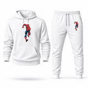Men's Spider-Man Hoodie Joggers Set - White digital placement mockup