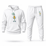 Men's Squidward Hoodie Joggers Set - White digital placement mockup
