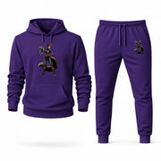 Men's Squirrel Girl Hoodie Joggers Set - Purple digital placement mockup