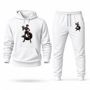 Men's Squirrel Girl Hoodie Joggers Set - White digital placement mockup