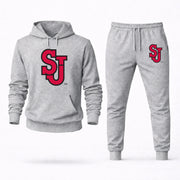 Men's St. John's (NY) Hoodie Joggers Set - Grey digital placement mockup