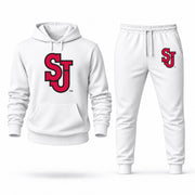 Men's St. John's (NY) Hoodie Joggers Set - White digital placement mockup