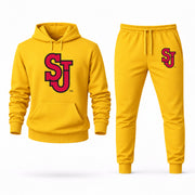 Men's St. John's (NY) Hoodie Joggers Set - Yellow digital placement mockup