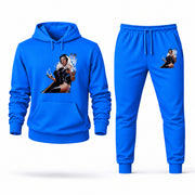 Men's Storm Hoodie Joggers Set - Azure digital placement mockup