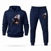 Men's Storm Hoodie Joggers Set - Navy digital placement mockup