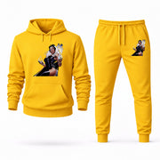 Men's Storm Hoodie Joggers Set - Yellow digital placement mockup