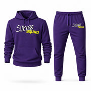 Men's Suicide Squad Hoodie Joggers Set - Purple digital placement mockup