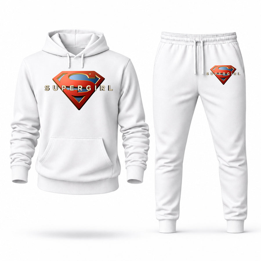 Men's Supergirl Hoodie Joggers Set