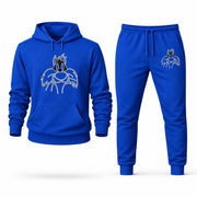 Men's Sylvester Hoodie Joggers Set - Blue digital placement mockup