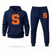 Men's Syracuse Hoodie Joggers Set - Navy digital placement mockup