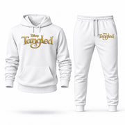 Men's Tangled Hoodie Joggers Set - White digital placement mockup