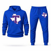 Men's Tarleton State Hoodie Joggers Set - Blue digital placement mockup