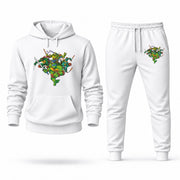 Men's Teenage Mutant Ninja Turtles Hoodie Joggers Set - White digital placement mockup