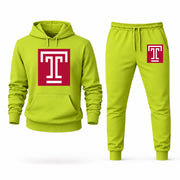 Men's Temple Hoodie Joggers Set - Lime Green digital placement mockup