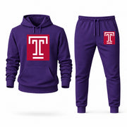 Men's Temple Hoodie Joggers Set - Purple digital placement mockup