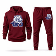 Men's Tennessee State Hoodie Joggers Set - Burgundy digital placement mockup