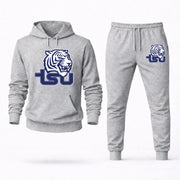 Men's Tennessee State Hoodie Joggers Set - Grey digital placement mockup