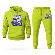 Men's Tennessee State Hoodie Joggers Set - Lime Green digital placement mockup