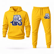 Men's Tennessee State Hoodie Joggers Set - Yellow digital placement mockup