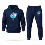 Men's The Amazing World of Gumball Hoodie Joggers Set - Navy digital placement mockup
