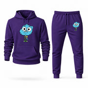 Men's The Amazing World of Gumball Hoodie Joggers Set - Purple digital placement mockup