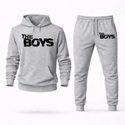 Men's The Boys Hoodie Joggers Set - Grey digital placement mockup