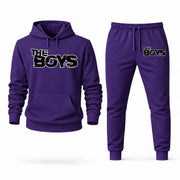Men's The Boys Hoodie Joggers Set - Purple digital placement mockup