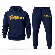 Men's The Flintstones Hoodie Joggers Set - Navy digital placement mockup