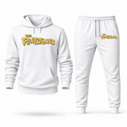 Men's The Flintstones Hoodie Joggers Set - White digital placement mockup