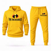 Men's The Incredibles Hoodie Joggers Set - Yellow digital placement mockup