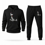 Men's The Jetsons Hoodie Joggers Set - Black digital placement mockup