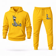 Men's The Jetsons Hoodie Joggers Set - Yellow digital placement mockup