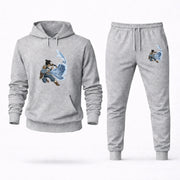 Men's The Legend of Korra Hoodie Joggers Set - Grey digital placement mockup