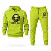 Men's The Lion King Hoodie Joggers Set - Lime Green digital placement mockup