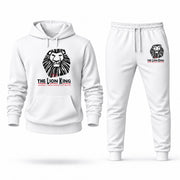 Men's The Lion King Hoodie Joggers Set - White digital placement mockup