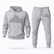 Men's The Nightmare Before Christmas Hoodie Joggers Set - Grey digital placement mockup