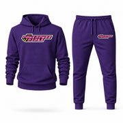 Men's The Powerpuff Girls Hoodie Joggers Set - Purple digital placement mockup