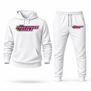Men's The Powerpuff Girls Hoodie Joggers Set - White digital placement mockup
