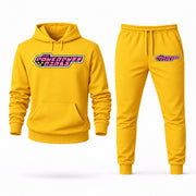 Men's The Powerpuff Girls Hoodie Joggers Set - Yellow digital placement mockup