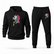Men's Thor Hoodie Joggers Set - Black digital placement mockup