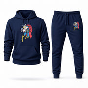Men's Thor Hoodie Joggers Set - Navy digital placement mockup