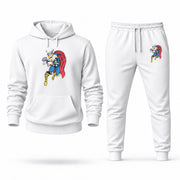 Men's Thor Hoodie Joggers Set - White digital placement mockup